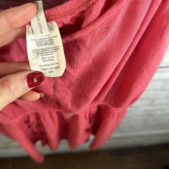 👙 Becca Pink Bathing Suit Cover-Up - Size Small 👙 - Picture 3 of 4